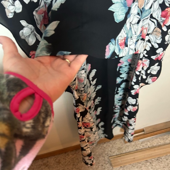 BCBGMaxAzria Black Floral High Low Dress - Picture 10 of 11